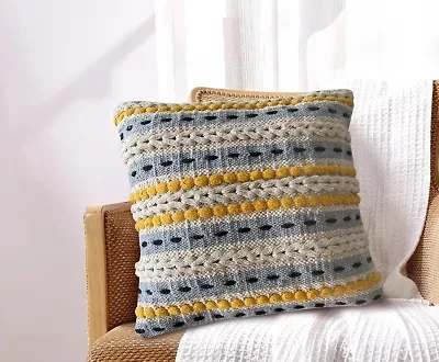 Malta Cotton Decorative Throw Pillow 18x18"
