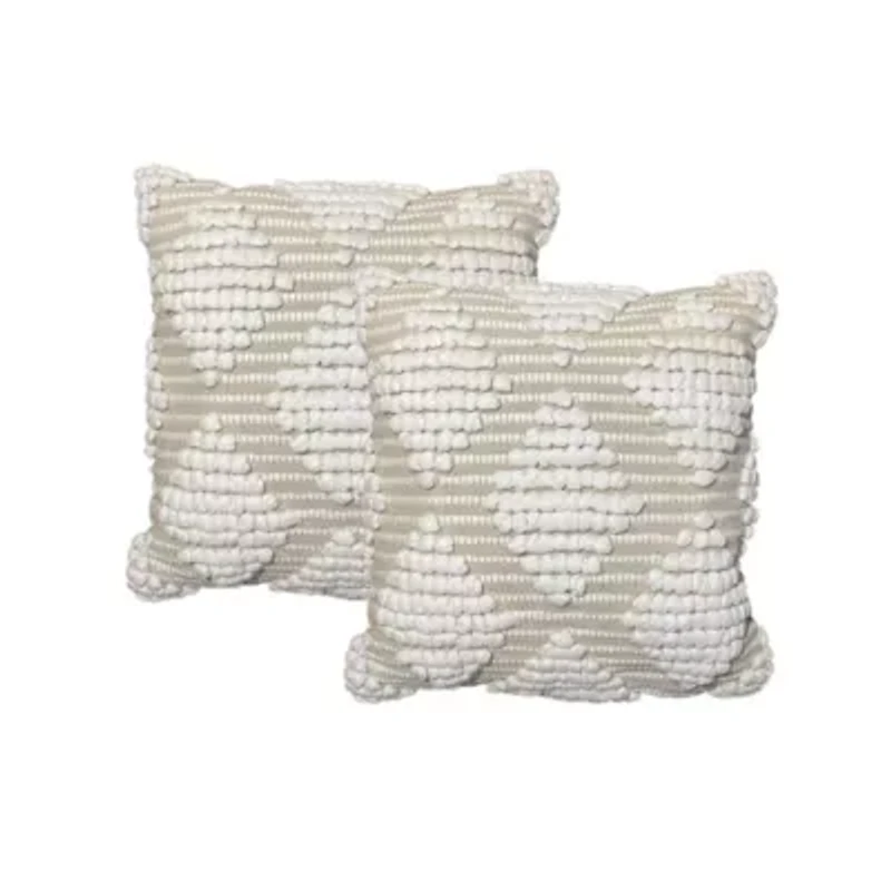 Maxa Cotton Decorative Throw Pillows  18x18" 2 pack