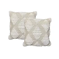 Maxa Cotton Decorative Throw Pillows  18x18" 2 pack