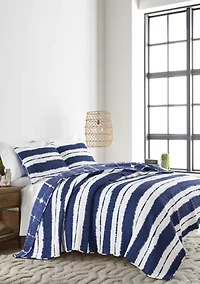 Shibori Stripe Quilt Set