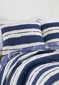 Shibori Stripe Quilt Set