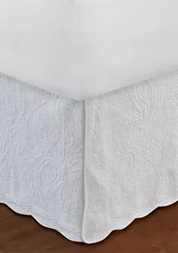 Paisley White Bedskirt