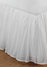 Cotton Voile White Bedskirt 18''