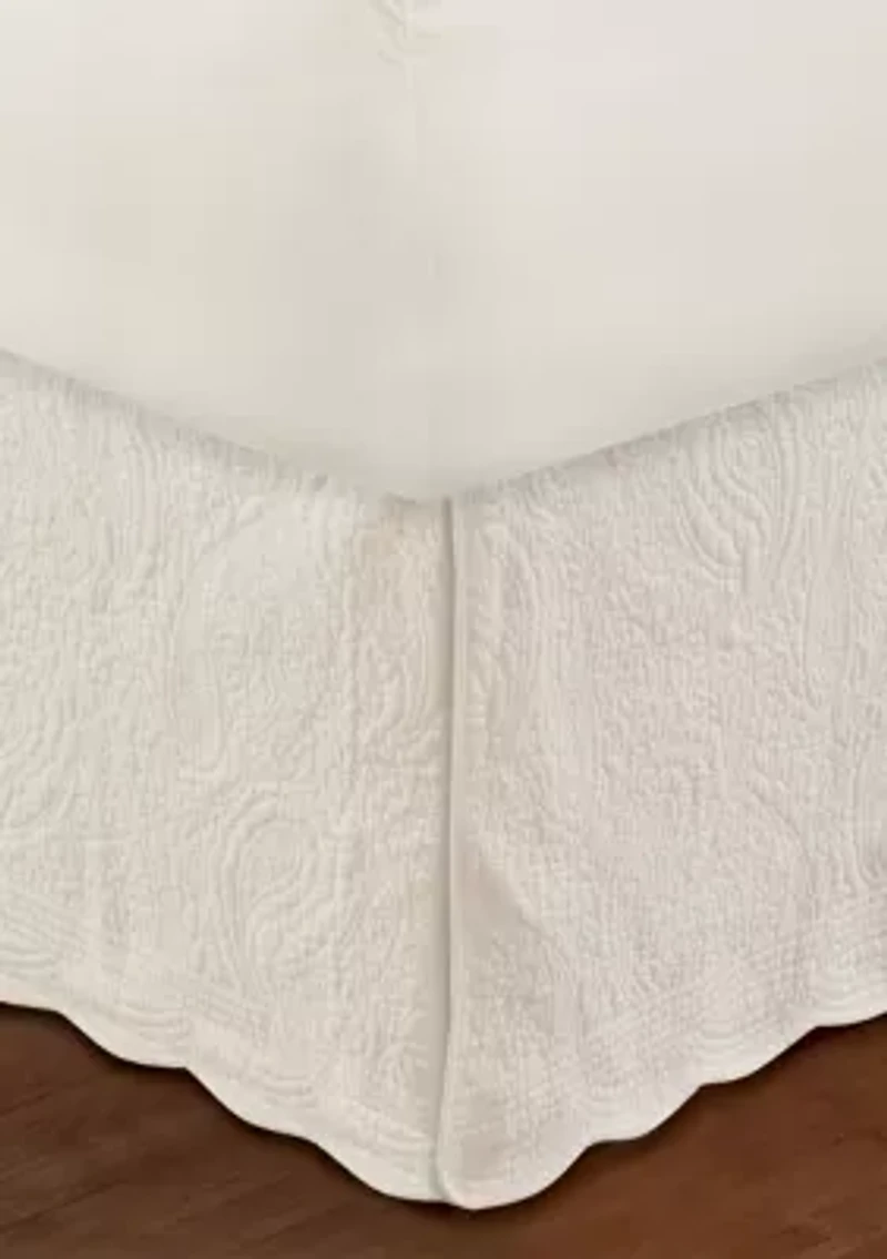 Paisley Ivory Bedskirt