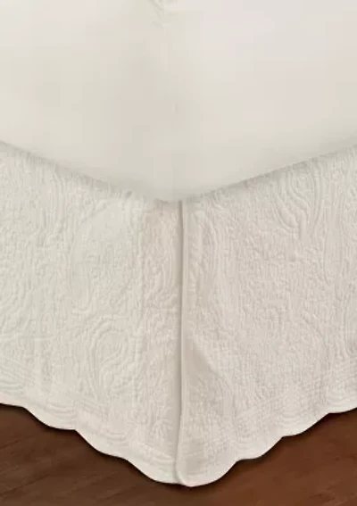 Paisley Ivory Bedskirt