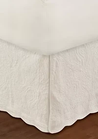 Paisley Ivory Bedskirt