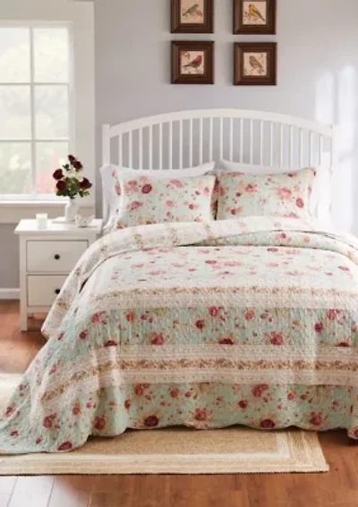 Antique Rose Bedspread Set