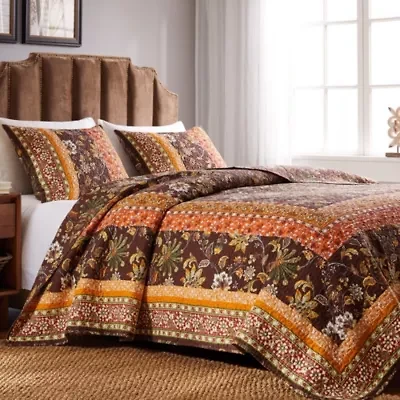 Audrey Chocolate Quilt Set