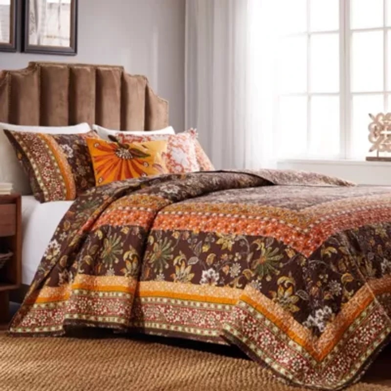 Audrey Chocolate Quilt Set