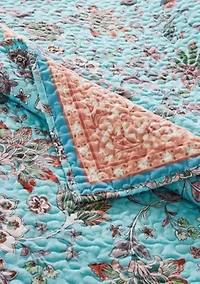 Audrey Turquoise Bedspread Set