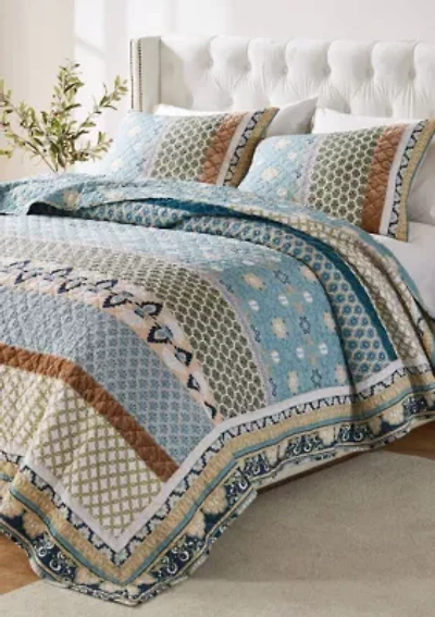 Thalia Blue Quilt Set
