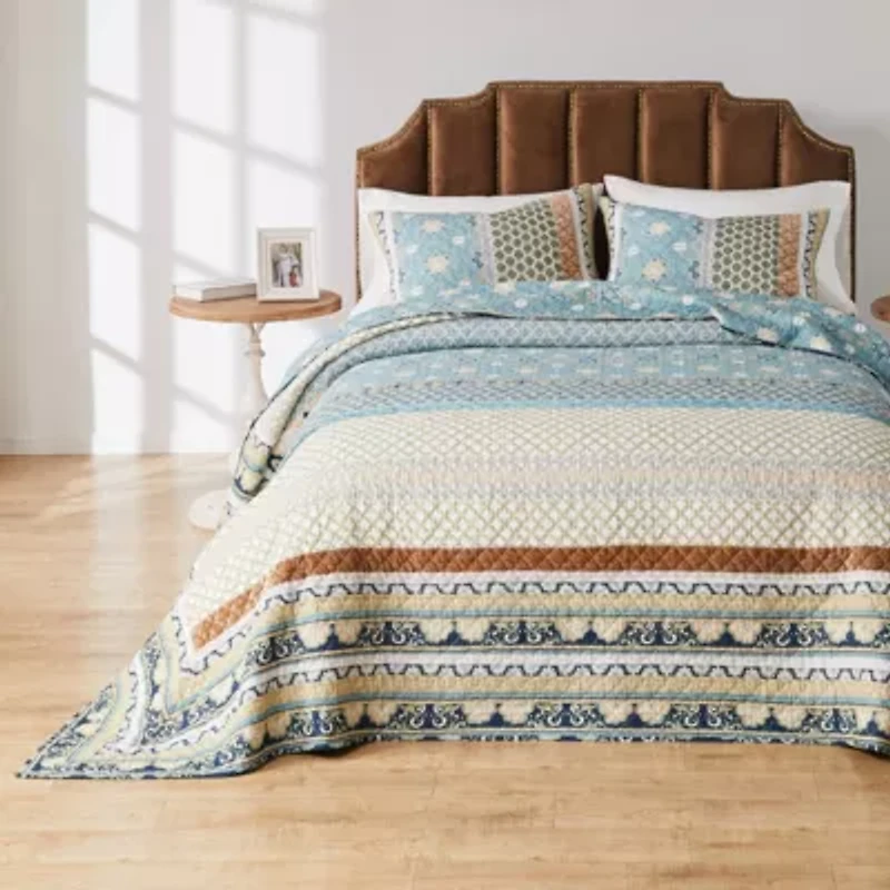 Thalia Blue Bedspread Set