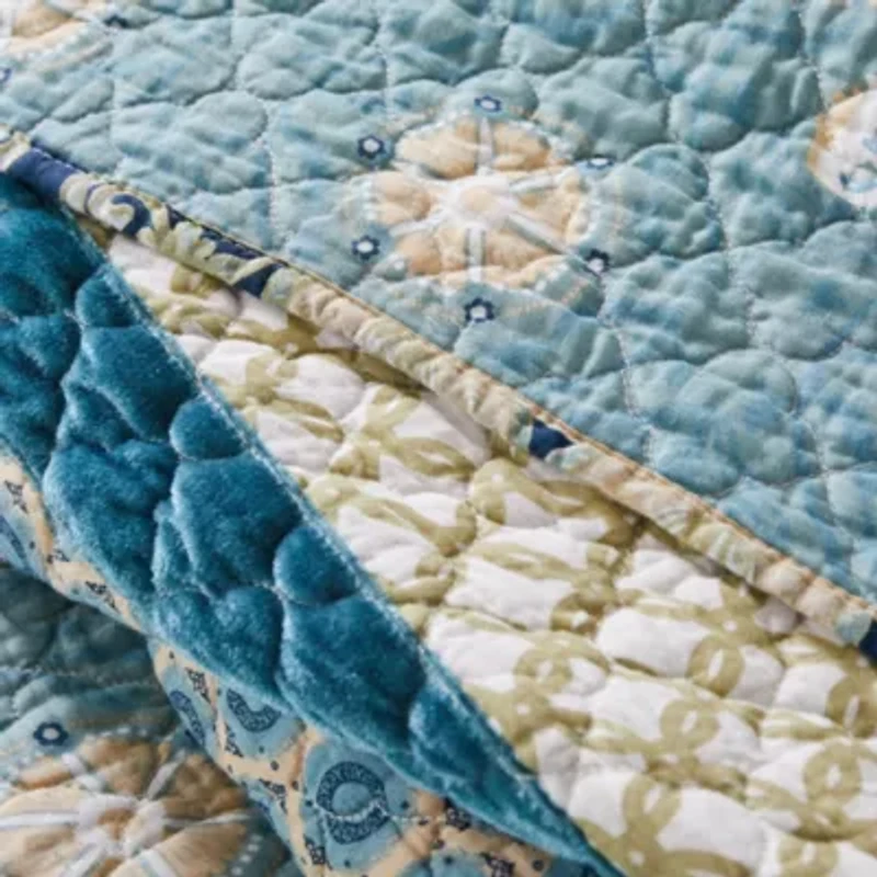 Thalia Blue Bedspread Set