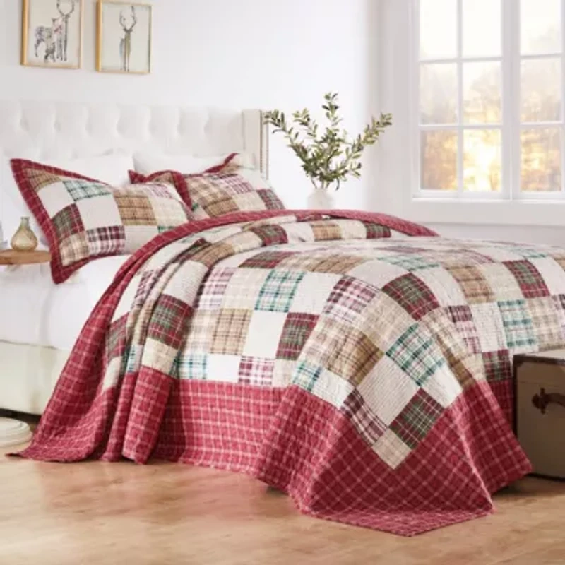 Oxford Red Bedspread Set