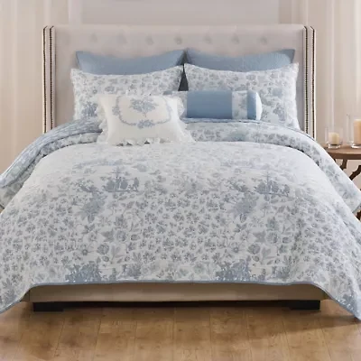 Toile Patch Coverlet Set