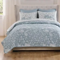 Toile Patch Coverlet Set