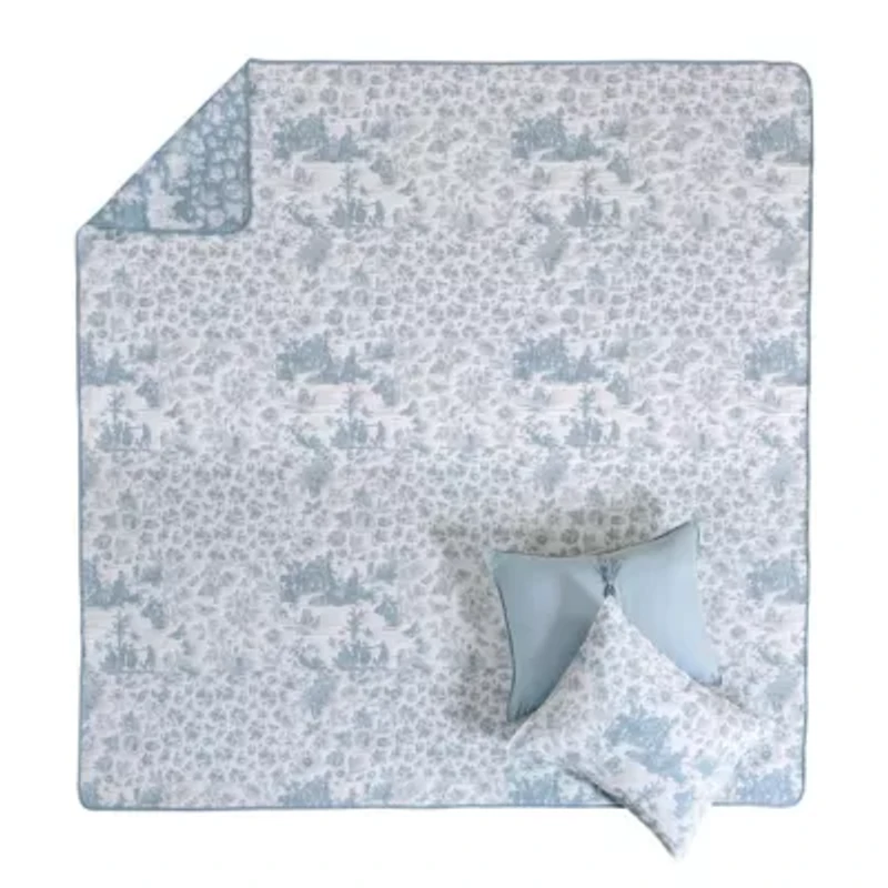 Toile Patch Coverlet Set