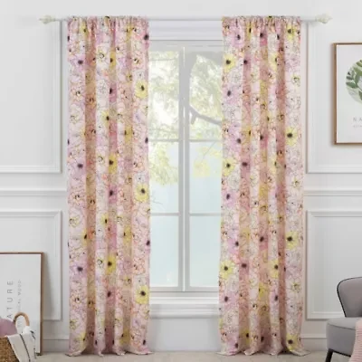 Misty Bloom Window Panel Pair