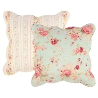Antique Rose Blue Pillow Dec. Pillow Set