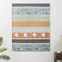 Carlie Calico Stripe Throw