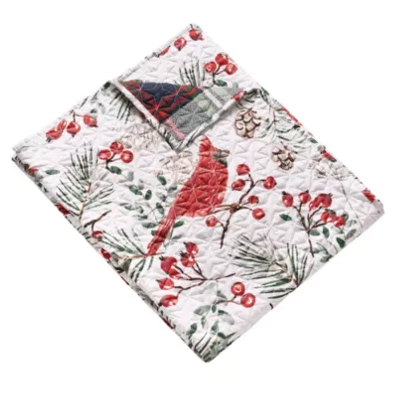 Cardinal Plaid Throw