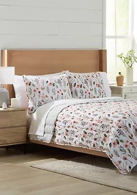 3-Piece Floral Meadow Quilt Set