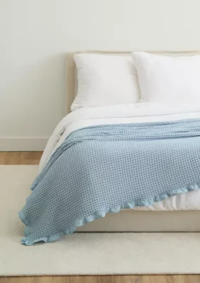 Ruffled Waffle Blanket