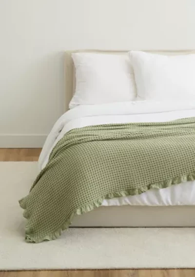 Ruffled Waffle Blanket