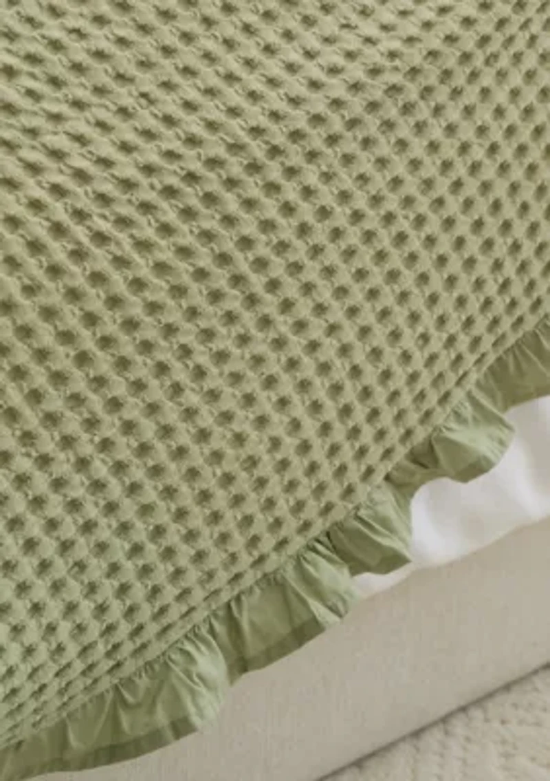 Ruffled Waffle Blanket