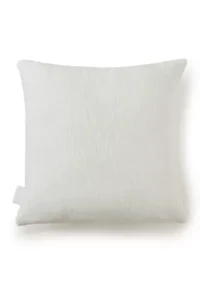 Embroidered White and Blue Pillow