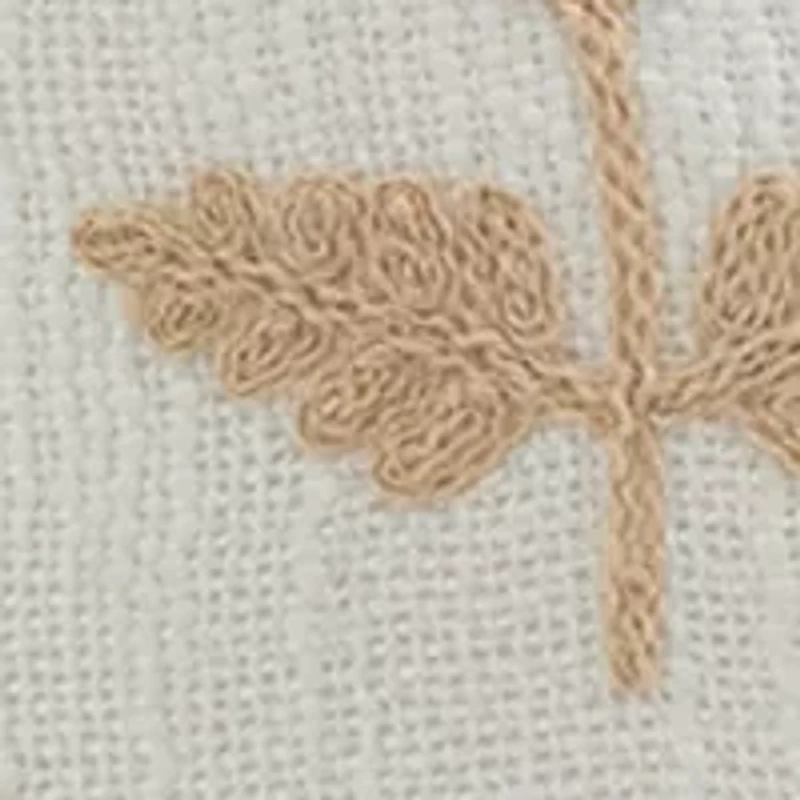 Embroidered Flower Pillow