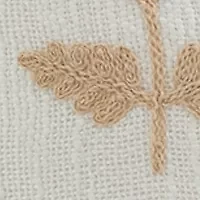 Embroidered Flower Pillow
