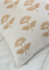 Embroidered Flower Pillow