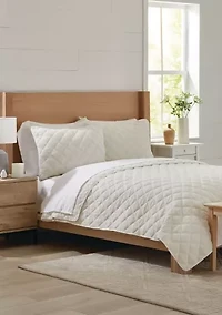 3-Piece Gauze Diamond Quilt Set