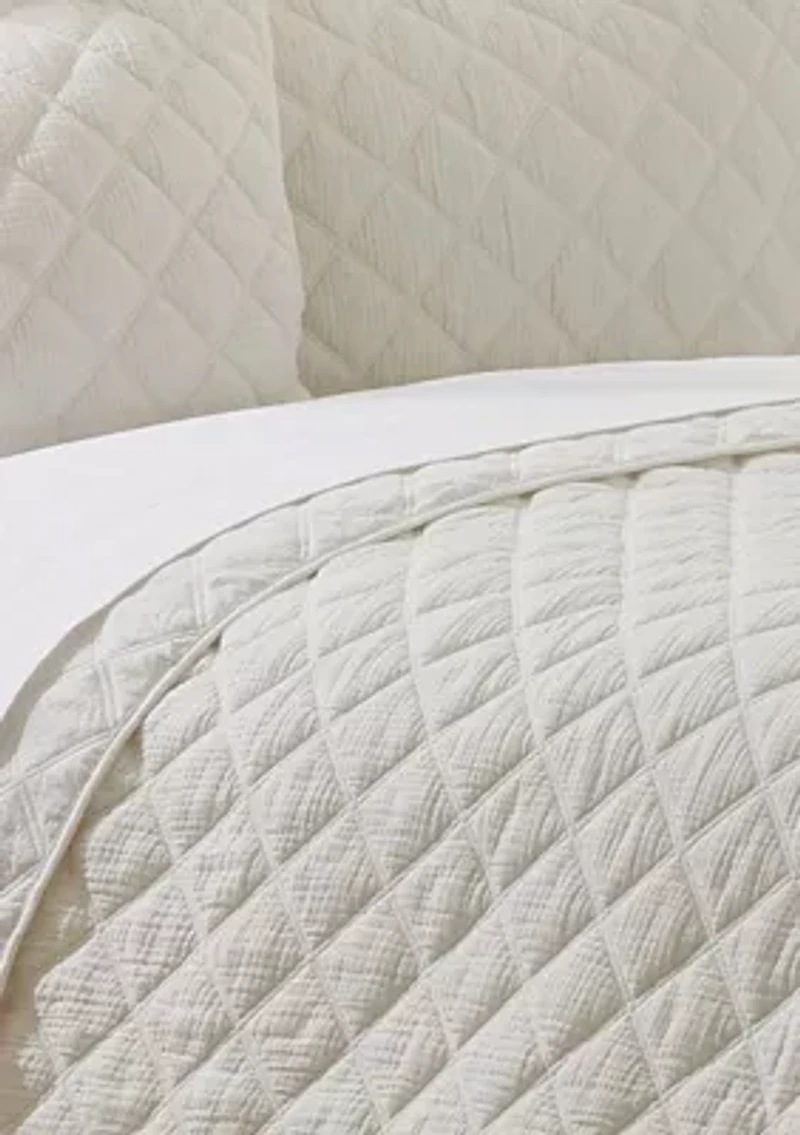 3-Piece Gauze Diamond Quilt Set