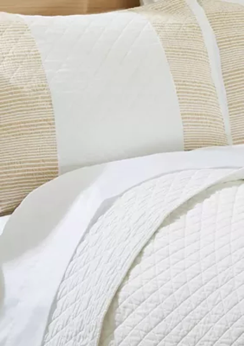 Neutral Stripe 3-Piece Quilt Set