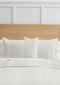 Mix Media White Quilt Set