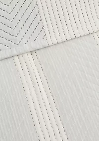 Mix Media White Quilt Set