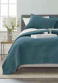 Stonewash Embroidery Quilt Set