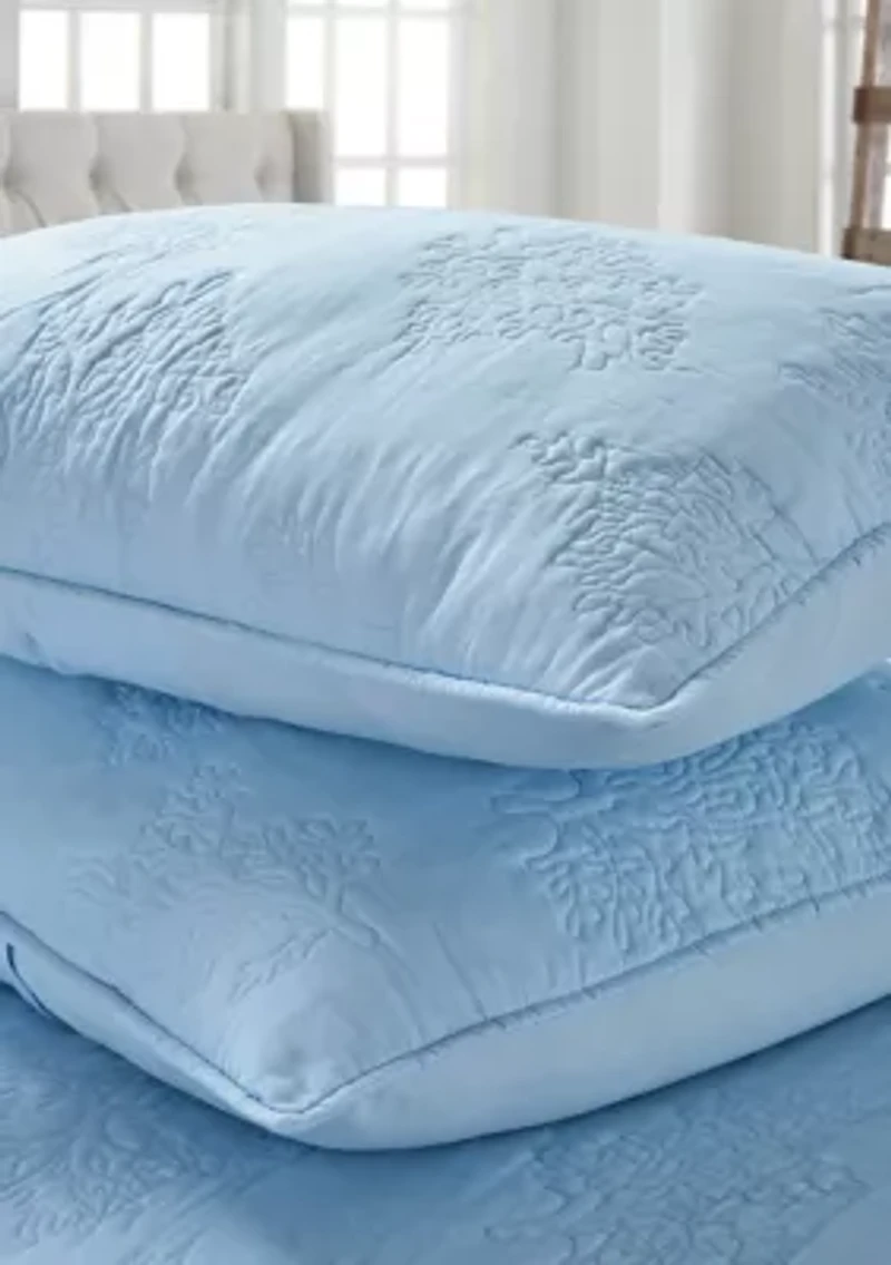 Solid Coral Quilt Set