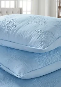 Solid Coral Quilt Set