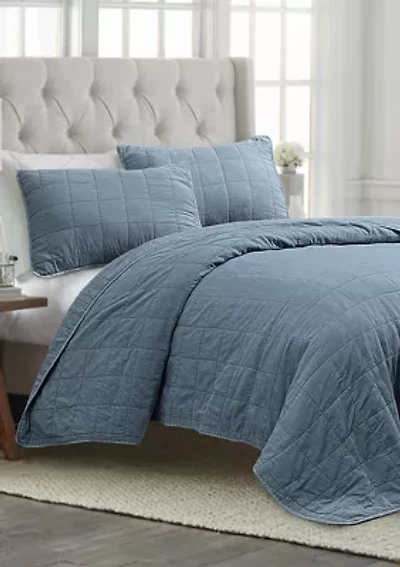 Solid Wash Quilt Set