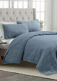 Solid Wash Quilt Set