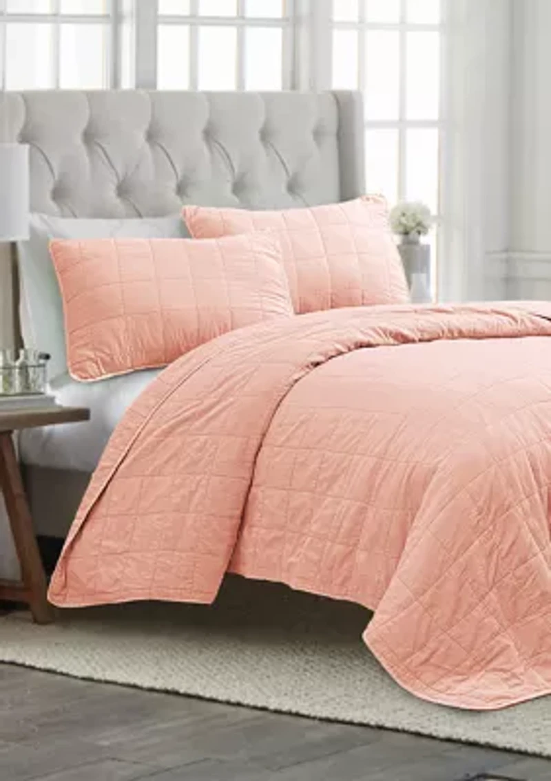 Solid Wash Quilt Set