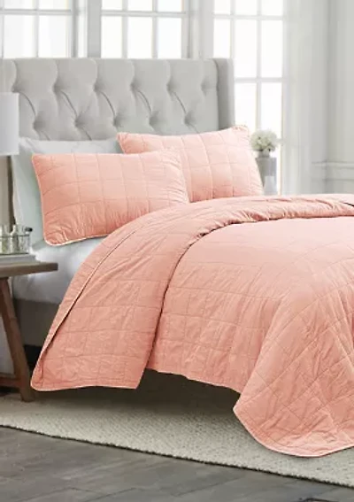 Solid Wash Quilt Set