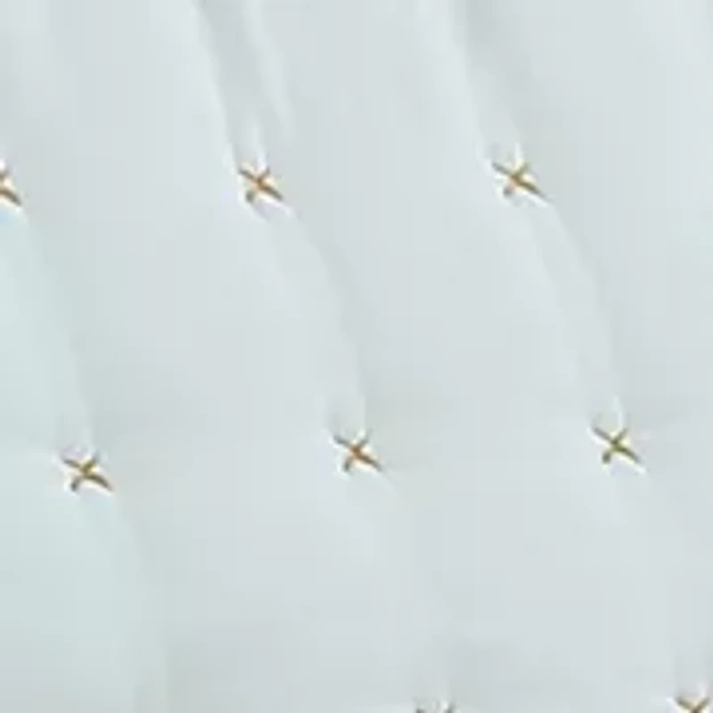 White Cross Stitch Quilt Set