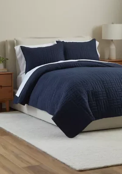 Rectangle Stitch Quilt Set