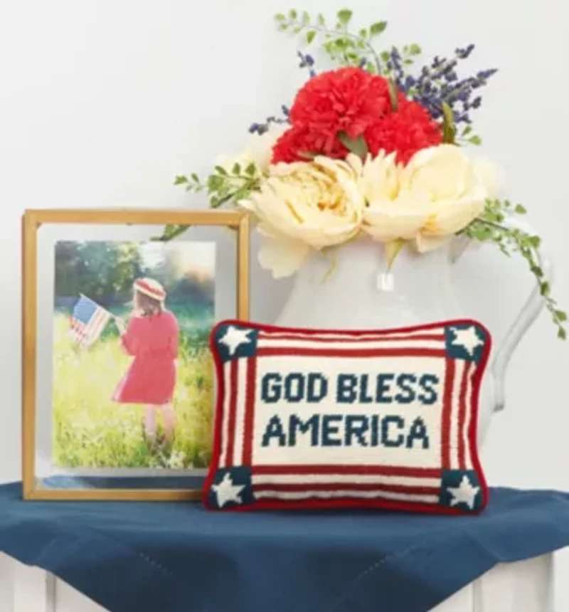 God Bless America Pillow 6.5" x 9"