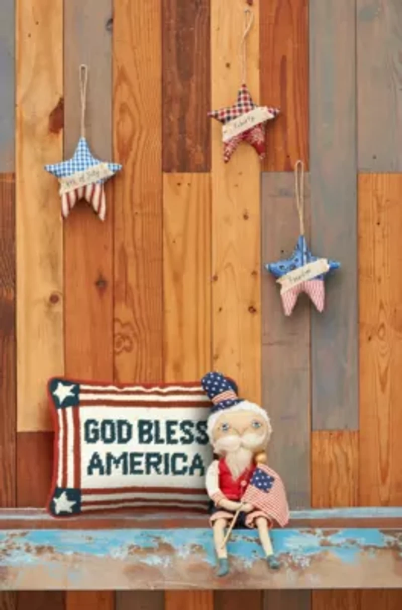 God Bless America Pillow 6.5" x 9"