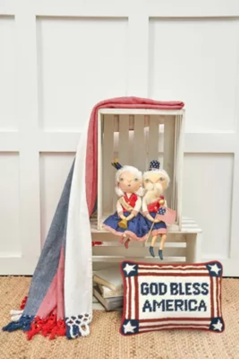 God Bless America Pillow 6.5" x 9"